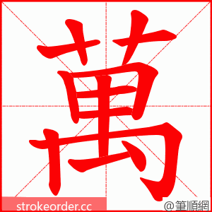 萬 的笔顺动画顺序