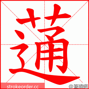 蓪 的笔顺动画顺序