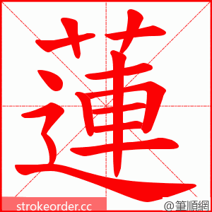 蓮 的笔顺动画顺序