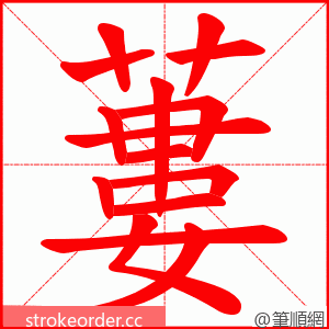 蔞 的笔顺动画顺序