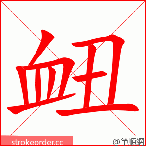 衄 的笔顺动画顺序