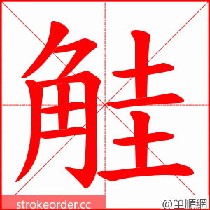 觟 的笔顺动画顺序