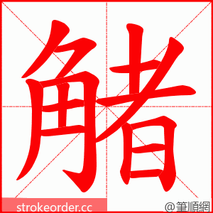 觰 的笔顺动画顺序