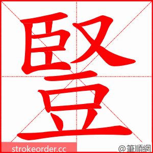 豎 的笔顺动画顺序