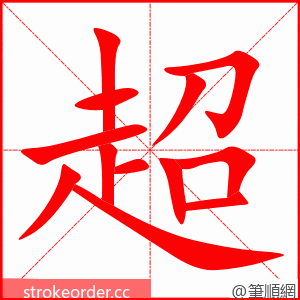 超 的笔顺动画顺序