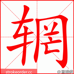 辋 的笔顺动画顺序