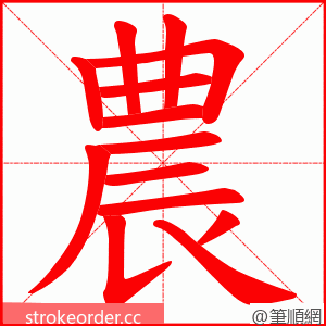 農 的笔顺动画顺序