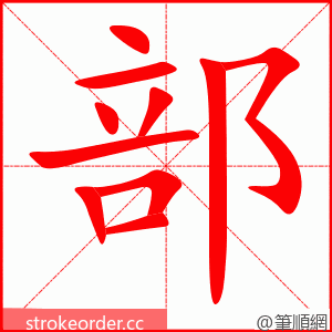 部 的笔顺动画顺序