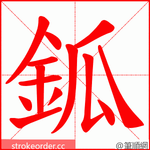 鈲 的笔顺动画顺序