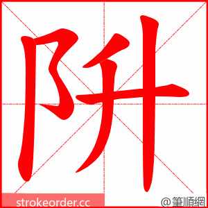 阩 的笔顺动画顺序