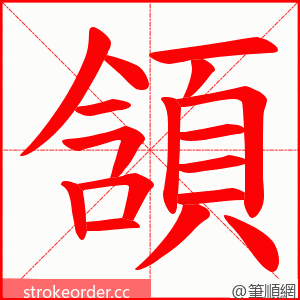 頷 的笔顺动画顺序