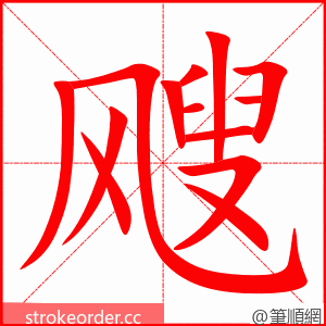 飕 的笔顺动画顺序