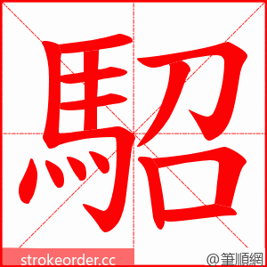 駋 的笔顺动画顺序