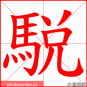 駾 的笔顺动画顺序