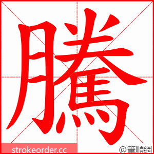 騰 的笔顺动画顺序