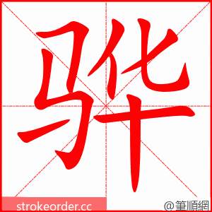骅 的笔顺动画顺序