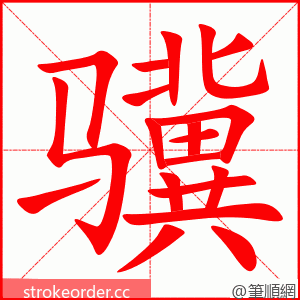 骥 的笔顺动画顺序