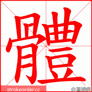 體 的笔顺动画顺序