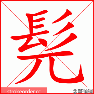 髡 的笔顺动画顺序