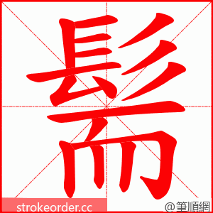 髵 的笔顺动画顺序