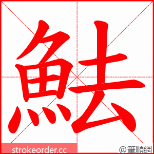 魼 的笔顺动画顺序