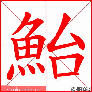 鮐 的笔顺动画顺序