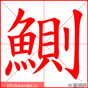 鰂 的笔顺动画顺序