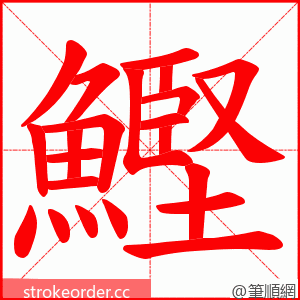 鰹 的笔顺动画顺序