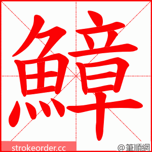 鱆 的笔顺动画顺序
