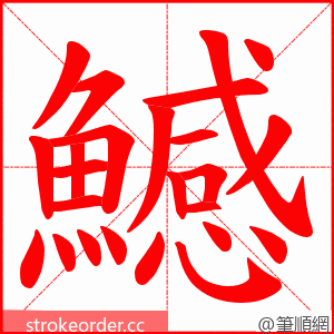 鱤 的笔顺动画顺序