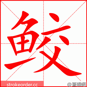 鲛 的笔顺动画顺序
