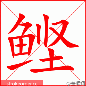 鲣 的笔顺动画顺序
