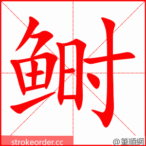 鲥 的笔顺动画顺序