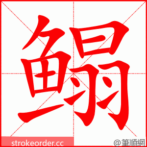 鳎 的笔顺动画顺序