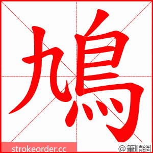 鳩 的笔顺动画顺序