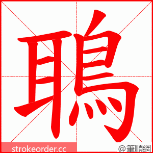 鵈 的笔顺动画顺序