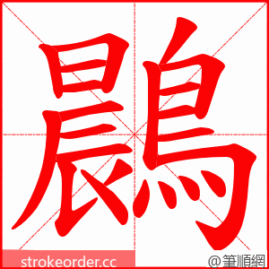 鷐 的笔顺动画顺序