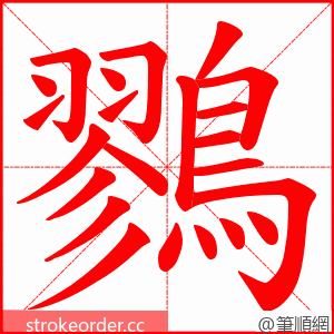 鷚 的笔顺动画顺序