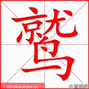 鹫 的笔顺动画顺序