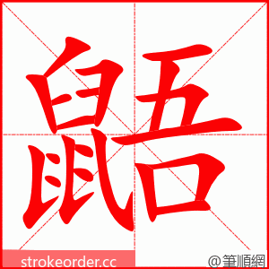 鼯 的笔顺动画顺序