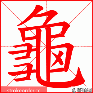 龜 的笔顺动画顺序