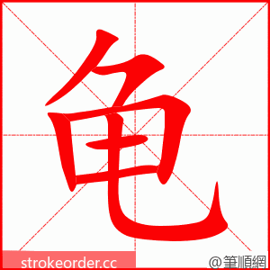 龟 的笔顺动画顺序