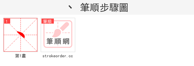 丶 的笔顺分步演示