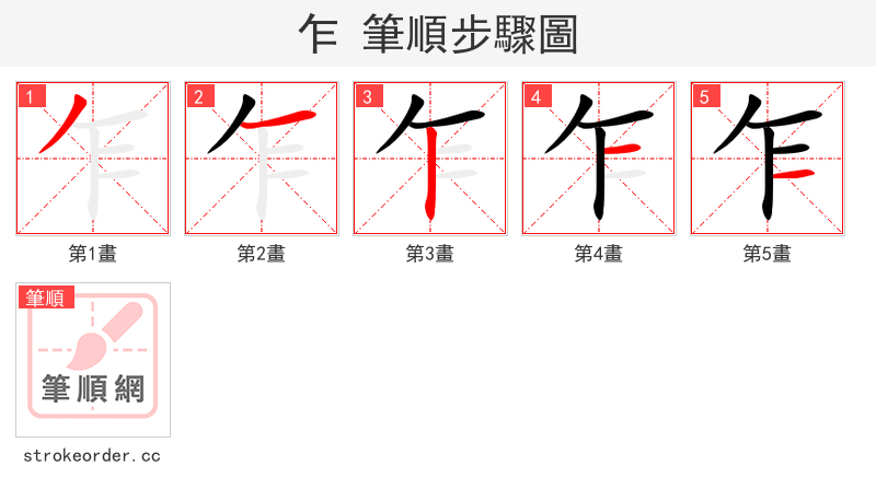 乍 的笔顺分步演示