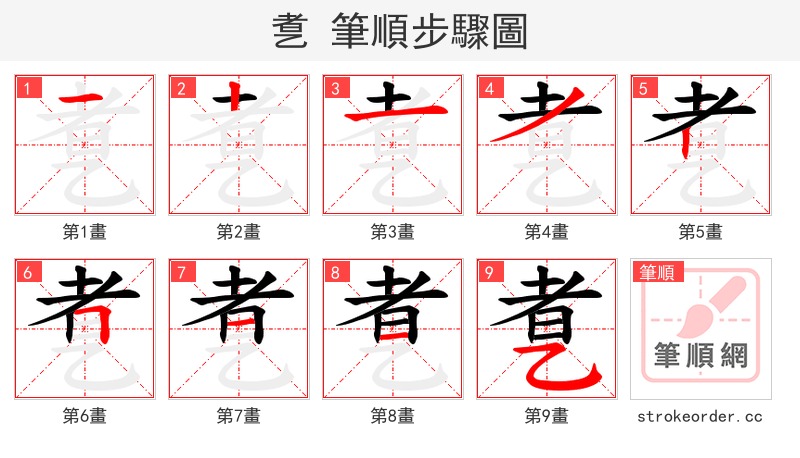 乽 的笔顺分步演示
