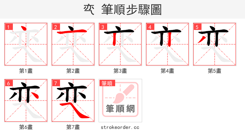亪 的笔顺分步演示