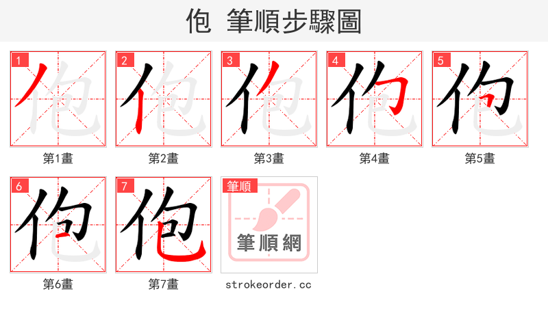 佨 的笔顺分步演示