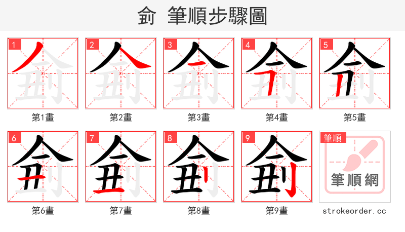 侴 的笔顺分步演示