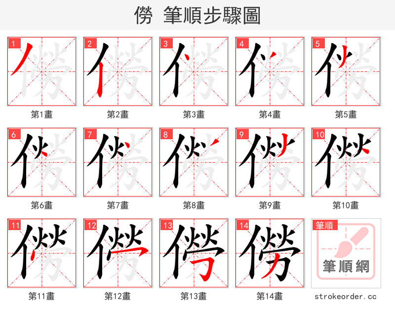 僗 的笔顺分步演示