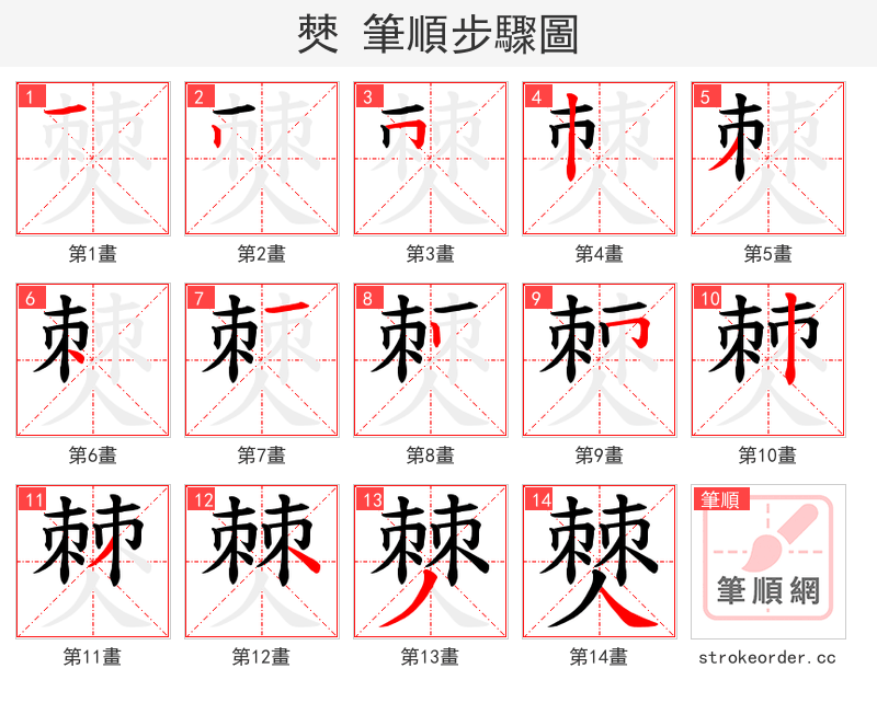僰 的笔顺分步演示